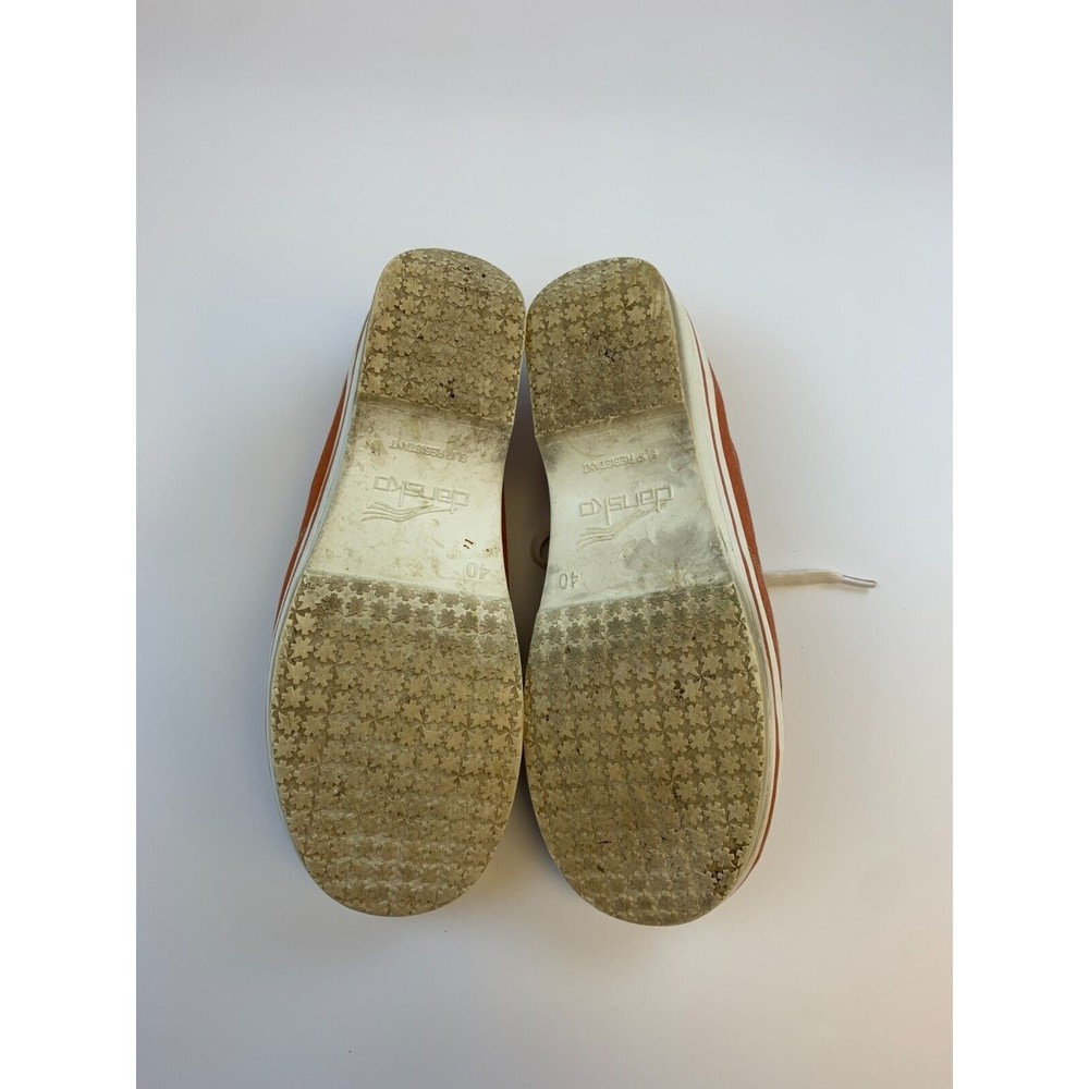 Dansko Orange Canvas Low-Top Sneakers with White Trim - Picture 12 of 13